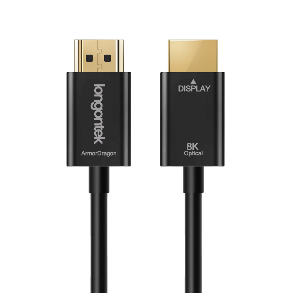 珑光光纤HDMI2.1线小铠龙细铠版小型模组和纤细铠装光缆制作而成支持8K@60 4K@120 PS5 XBOX RTX3090显卡线分体易穿管支持升级适用于医疗安防监控大屏LED矩阵