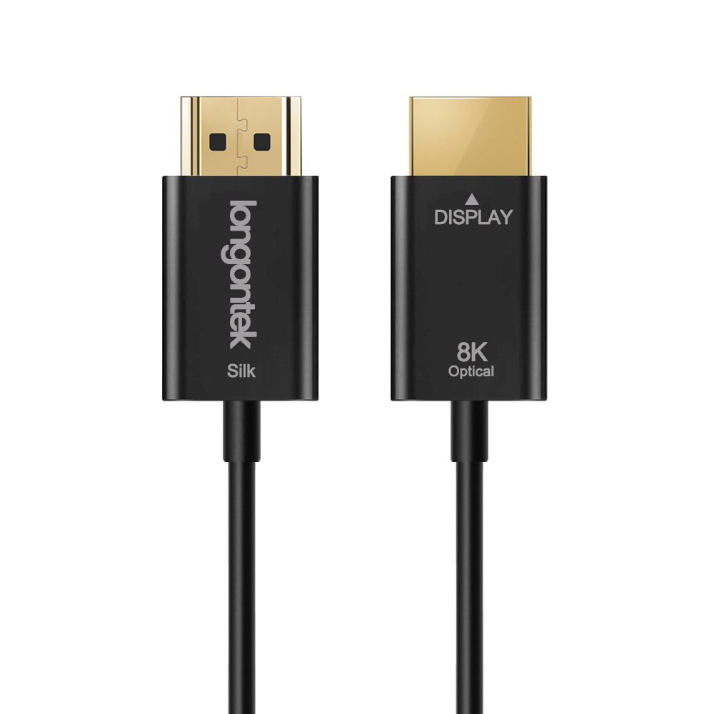 珑光超细光纤HDMI2.1线纤丝版Silk极细超轻直径2.8mm 8K@60 4K@120 PS5 XBOX RTX3090显卡线分体易穿管支持升级适用于医疗安防监控大屏LED