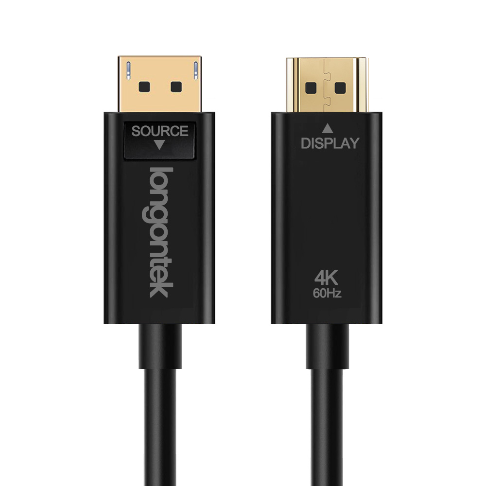 珑光光纤DP转HDMI2.0转换线支持18Gbps 4K@60Hz采用美国Ⅱ-Ⅵ激光器和德国Silicon-Line驱动适用三星戴尔华硕苹果华为电脑笔记本手机等